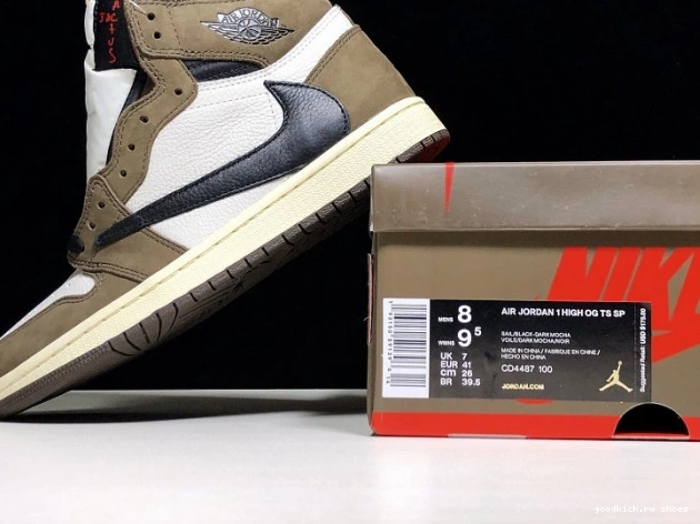 Rep 1 'Mocha' High 100 OG Air - x Retro CD4487 Jordan Scott Travis 0720